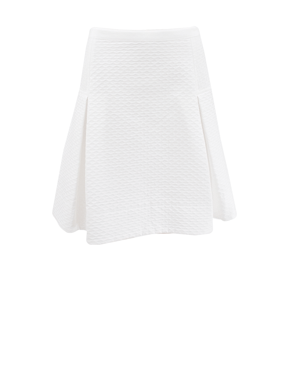 LANVIN-Textured Fit Flair Skirt-WHITE