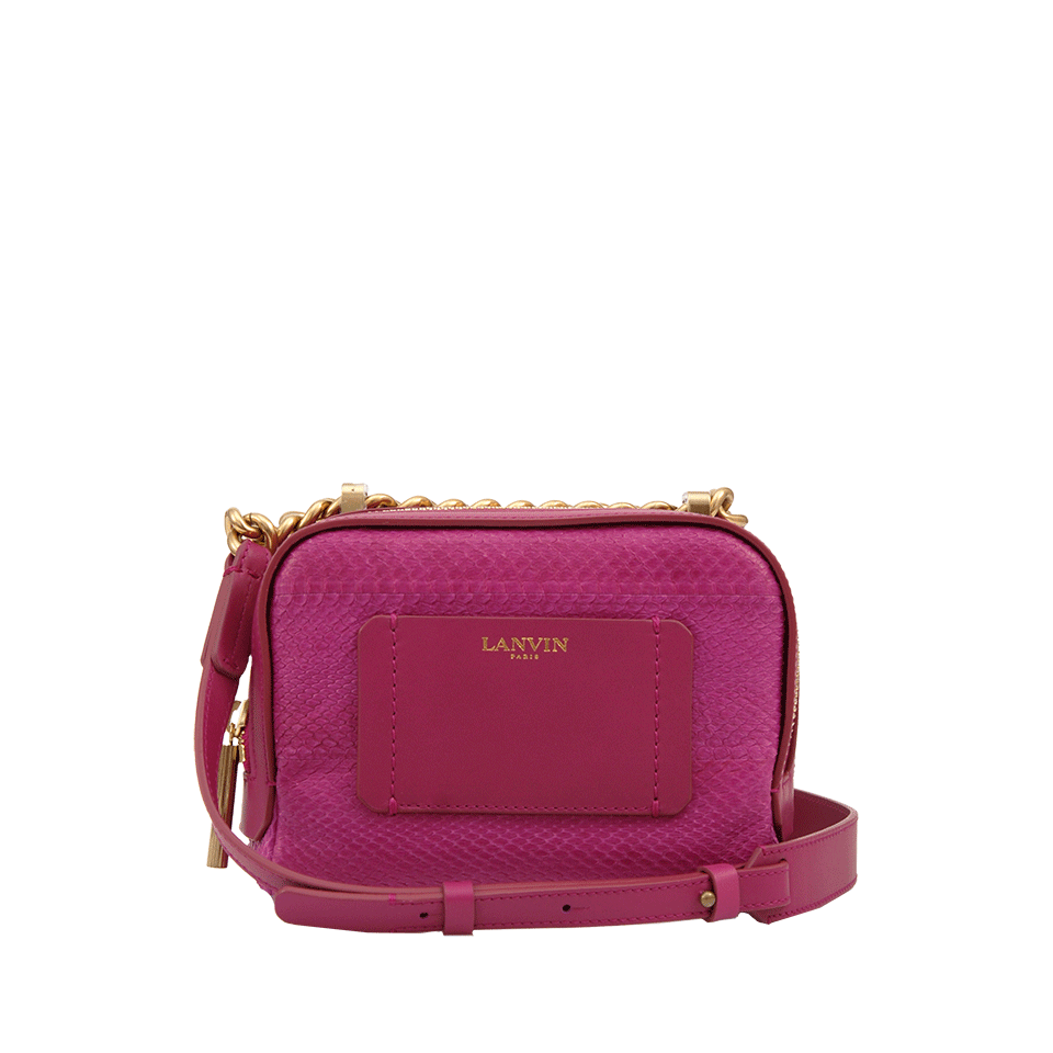 LANVIN-Mini Zipped Bag-FUSCHIA