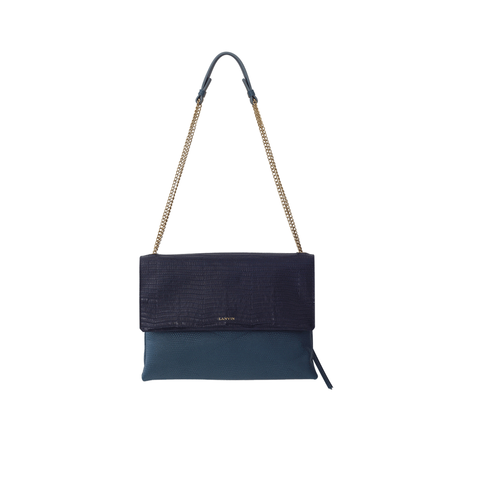 LANVIN-Sugar Medium Chain Bag-DK BLUE