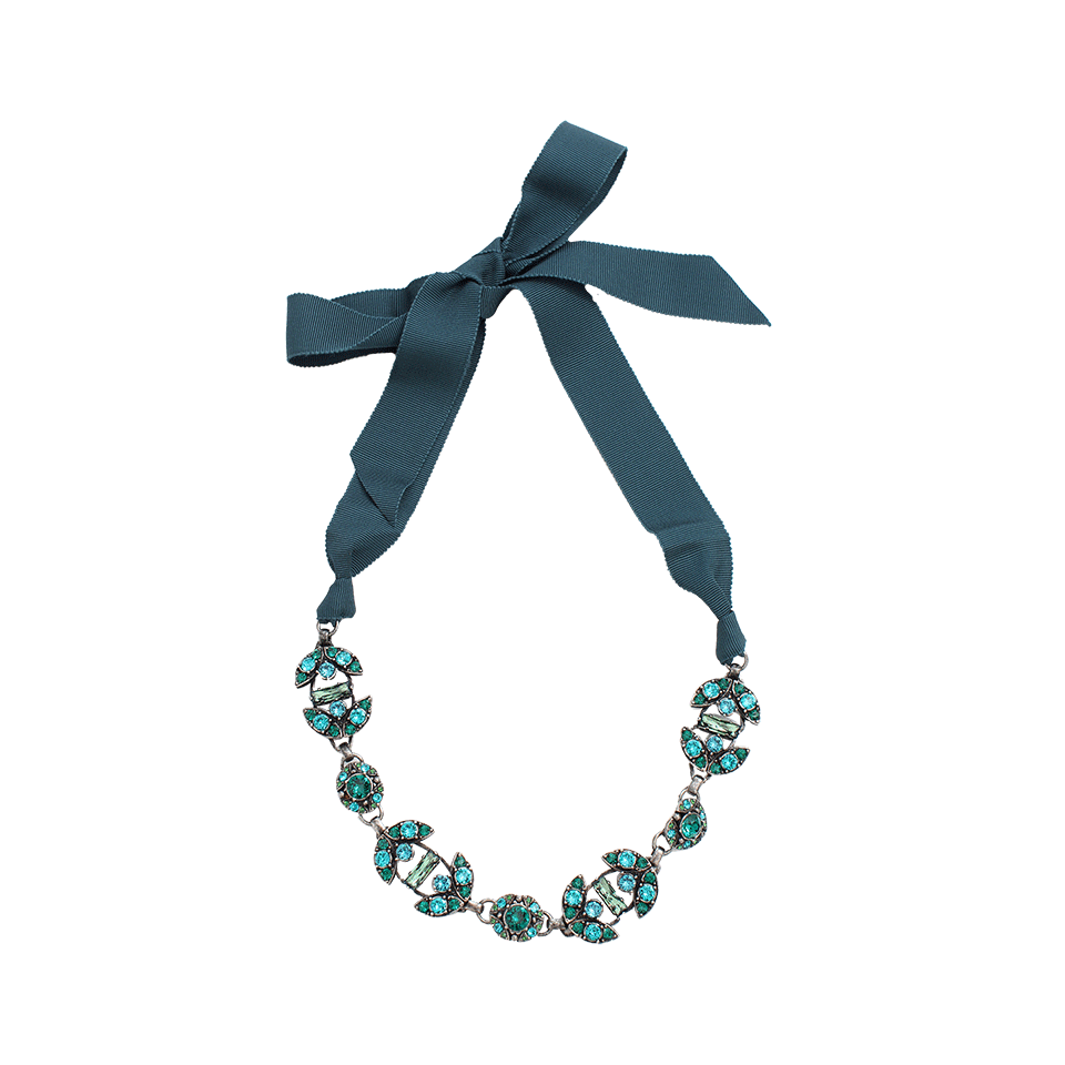 LANVIN-Short Crystal Necklace-EMERALD