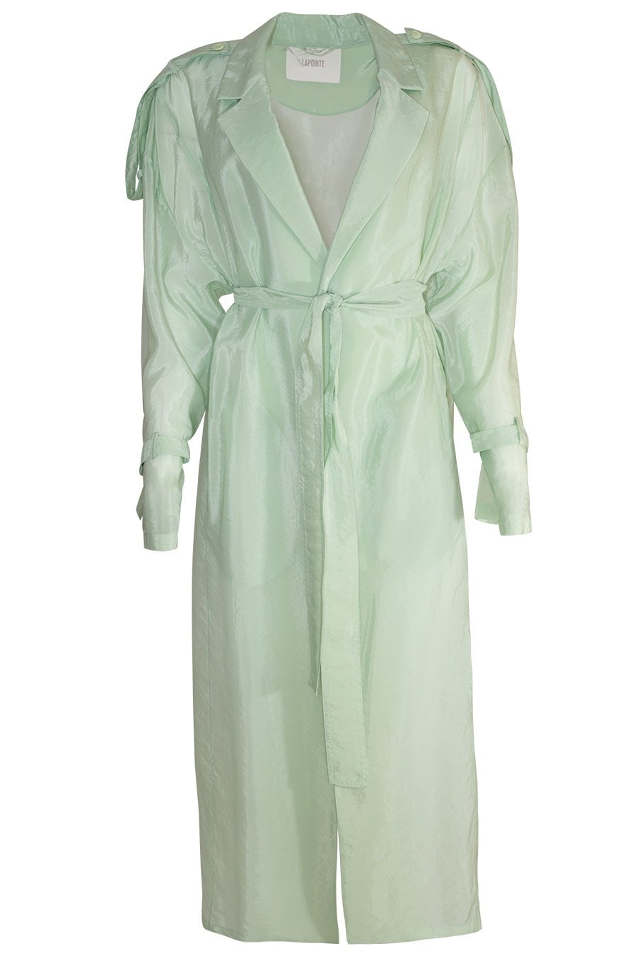 LAPOINTE-Textured Sheer Relaxed Trench-