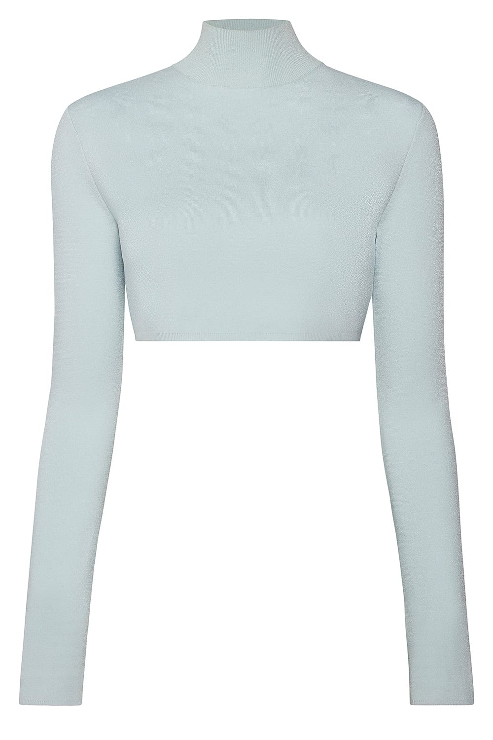 LAPOINTE-Viscose Cropped Mock Neck Top-