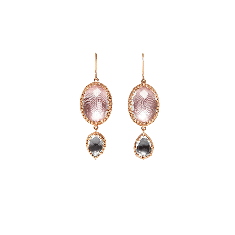 LARKSPUR & HAWK-Sadie Oval And Pear Drop Earrings-ROSE GOLD