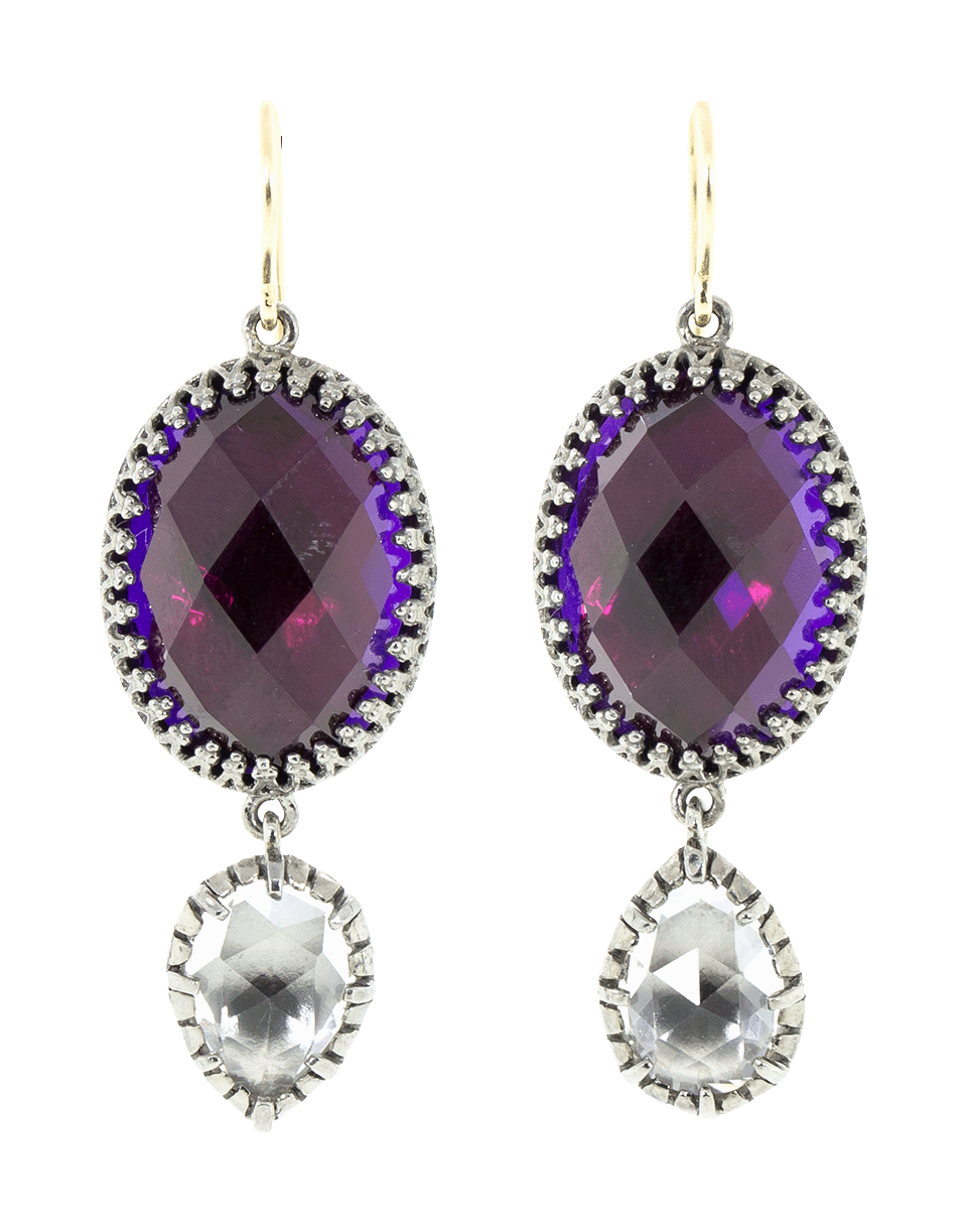 LARKSPUR & HAWK-Sadie Oval And Pear Drop Earrings-SILVER