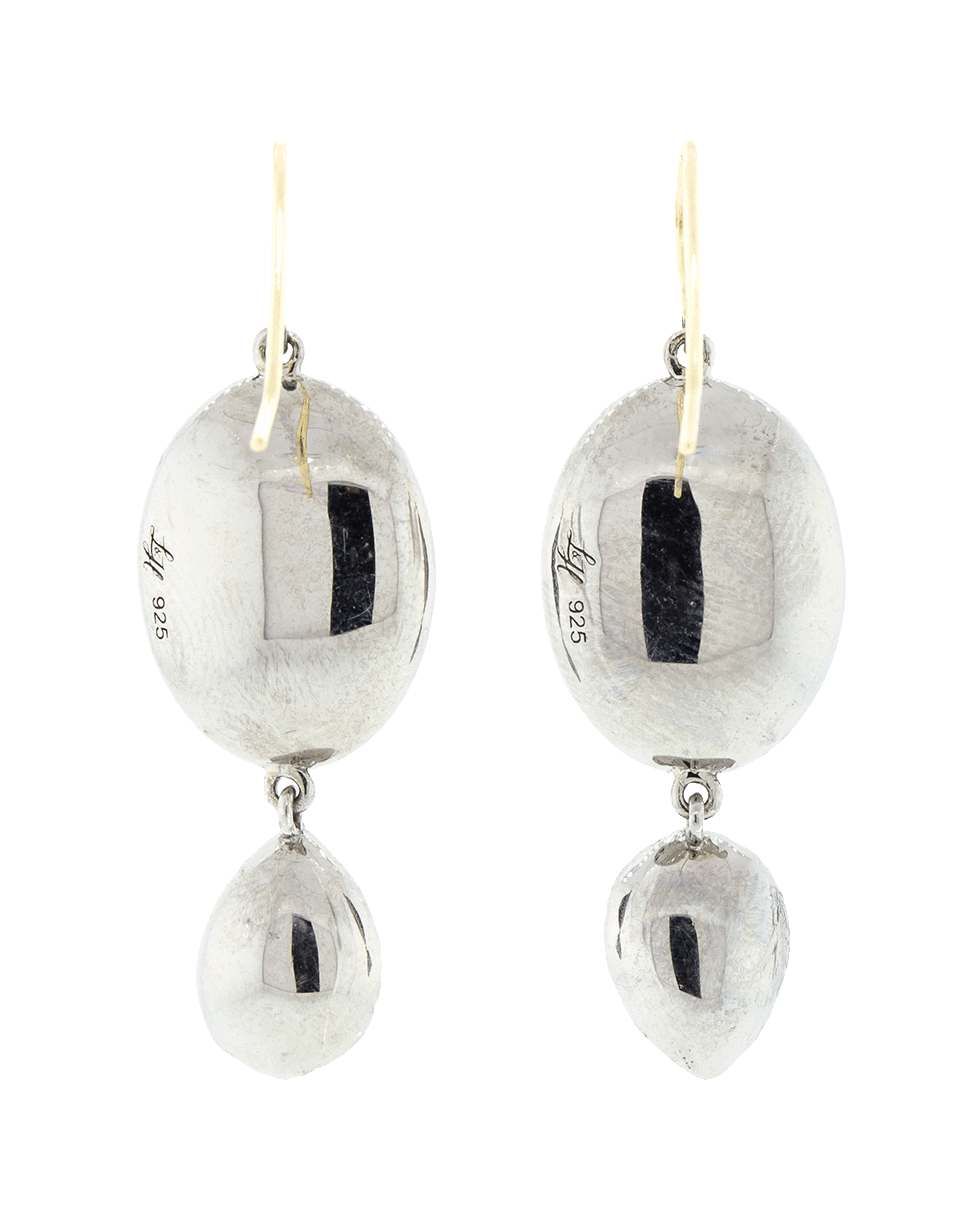 LARKSPUR & HAWK-Sadie Oval And Pear Drop Earrings-SILVER