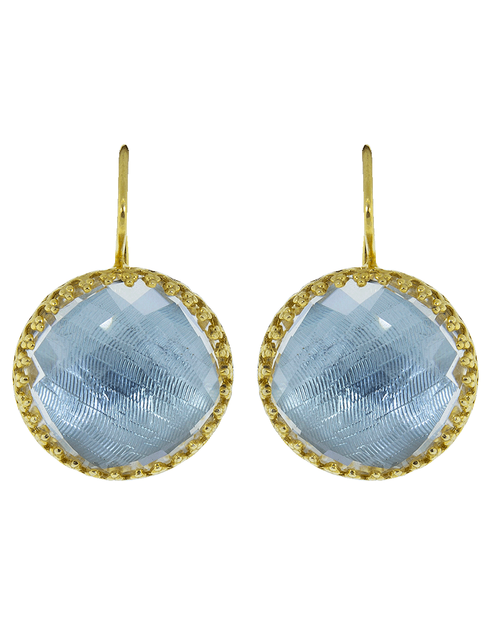 LARKSPUR & HAWK-Chambray Olivia Button Earrings-YELLOW GOLD