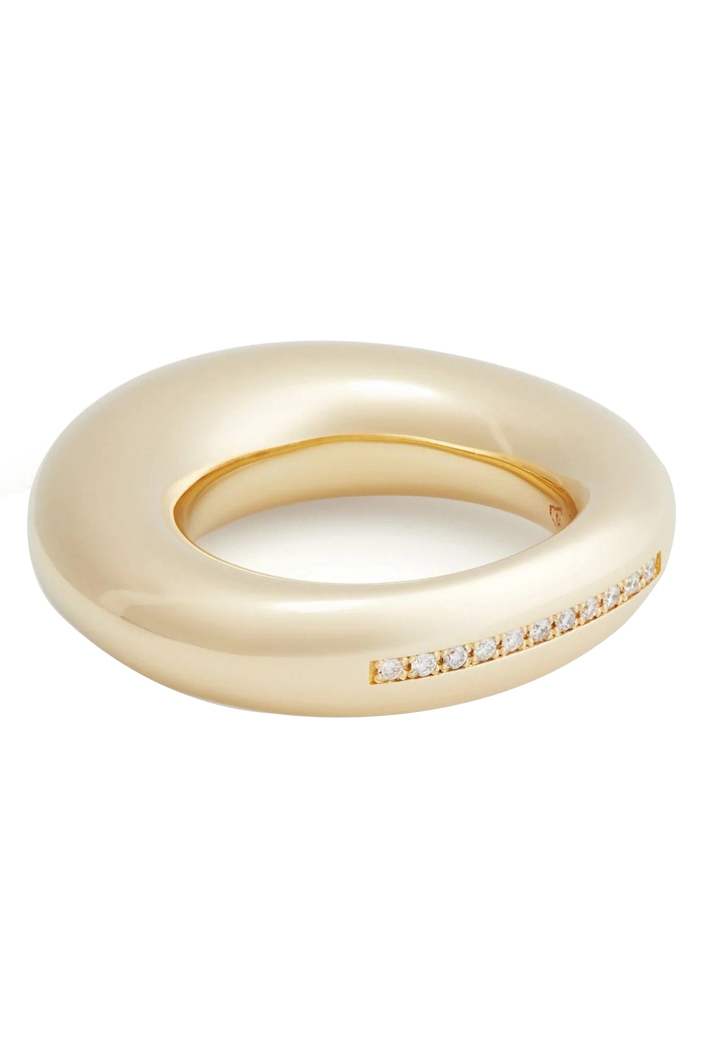 LAUREN RUBINSKI-LR19-R5 - White Diamond Ring-YELLOW GOLD