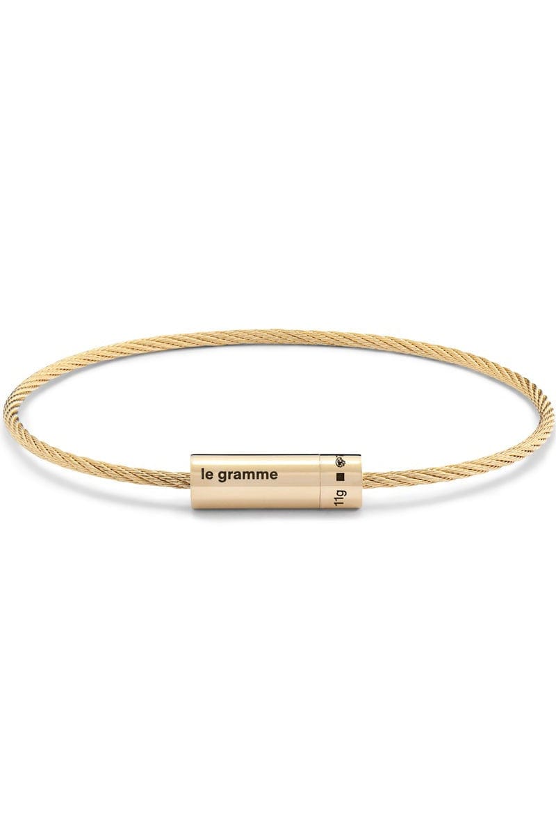 LE GRAMME-11g Polished Yellow Gold Cable Bracelet-