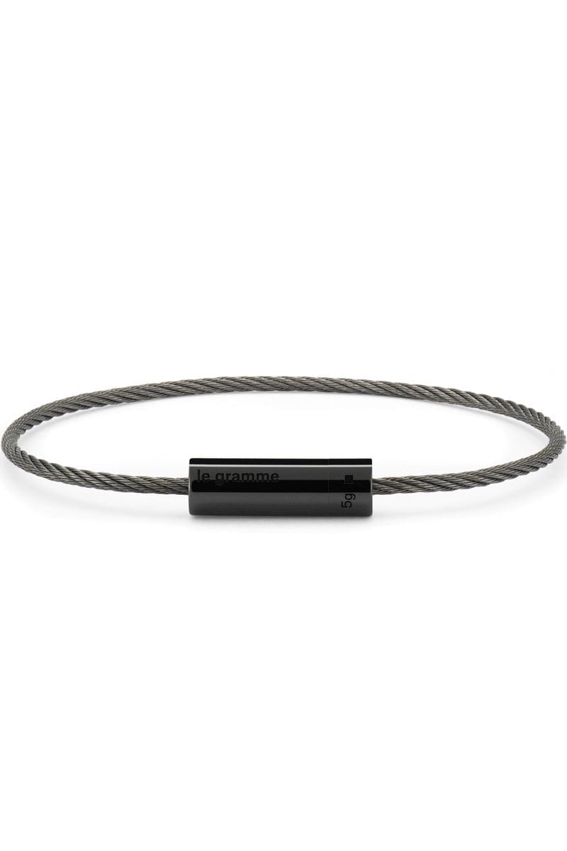 5g Polished Black Cerarmic Cable Bracelet JEWELRYFINE JEWELMEN LE GRAMME   