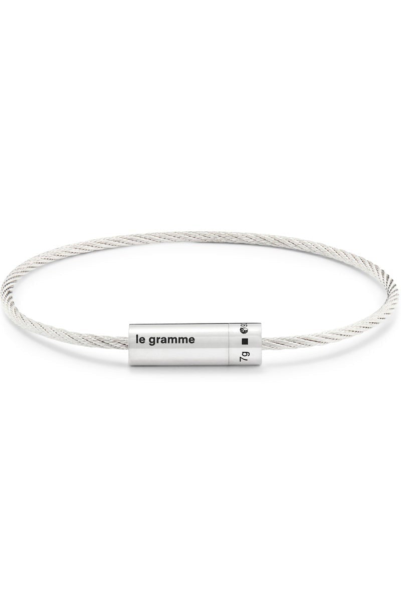 LE GRAMME-7g Polished Sterling Silver Cable Bracelet-