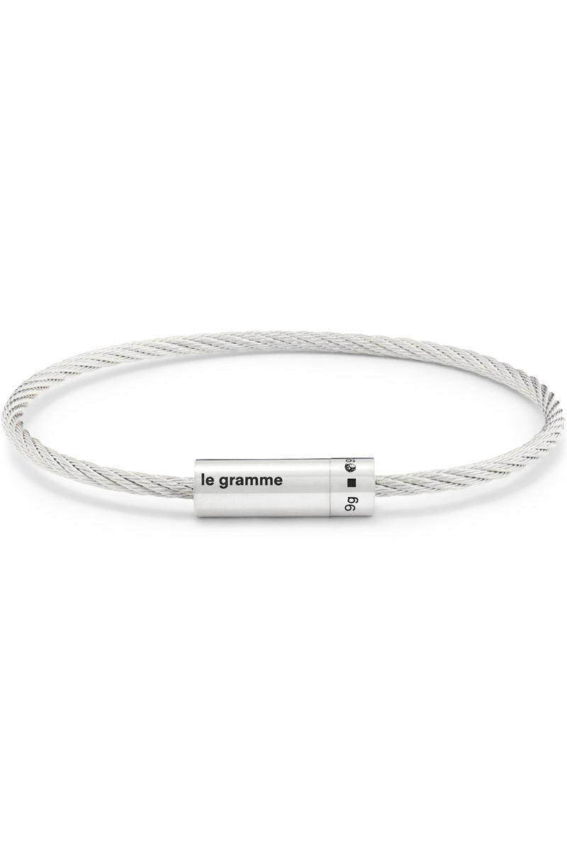 LE GRAMME-9g Polished Sterling Silver Cable Bracelet-