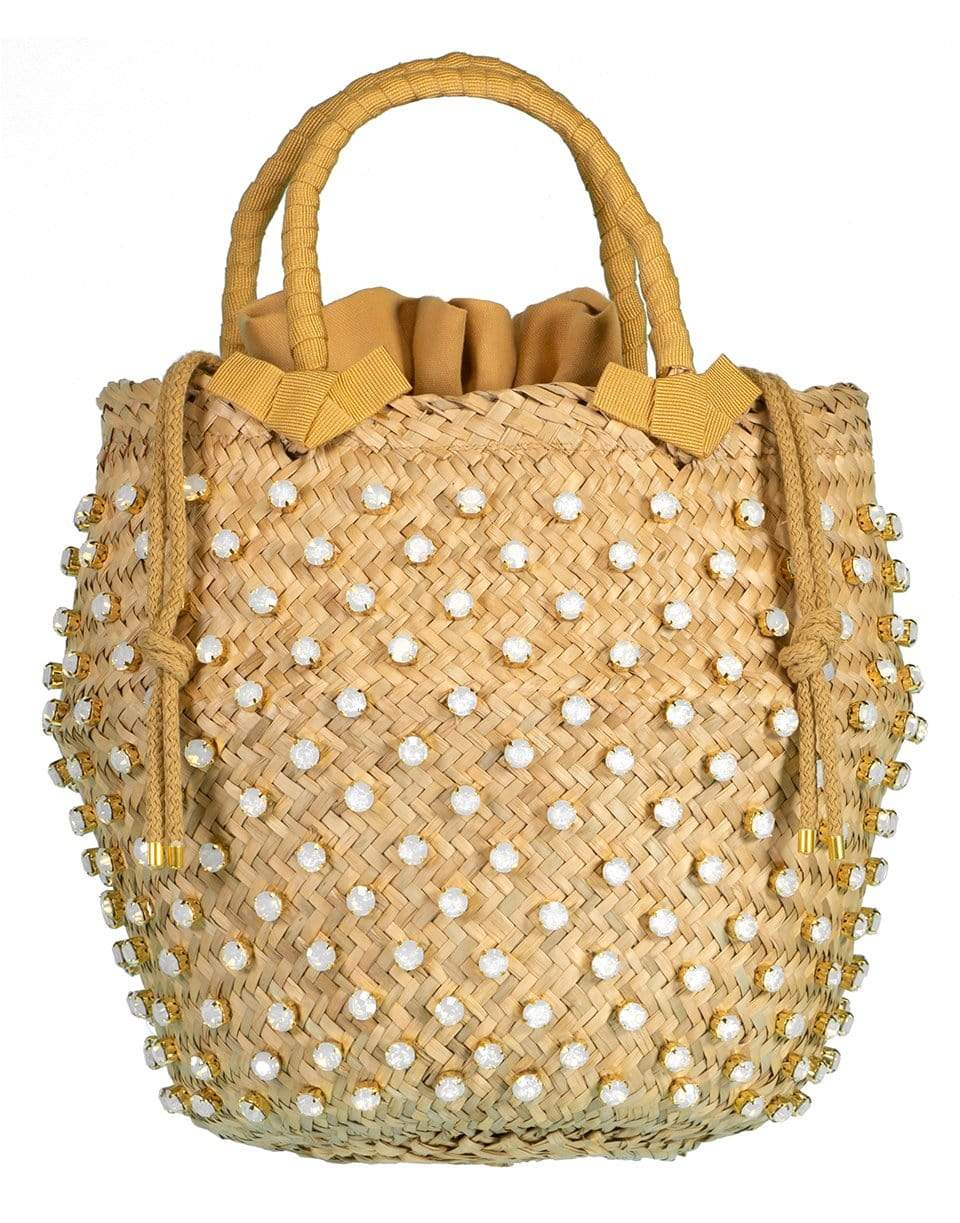 Large Nina White Opal Basket Bag