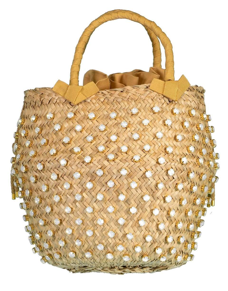 LE NINE-Large Nina White Opal Basket Bag-BISCOTTO