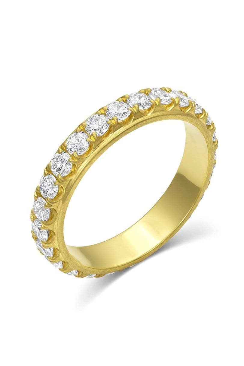 LEIGH MAXWELL-Edged Diamond Eternity Band-YELLOW GOLD