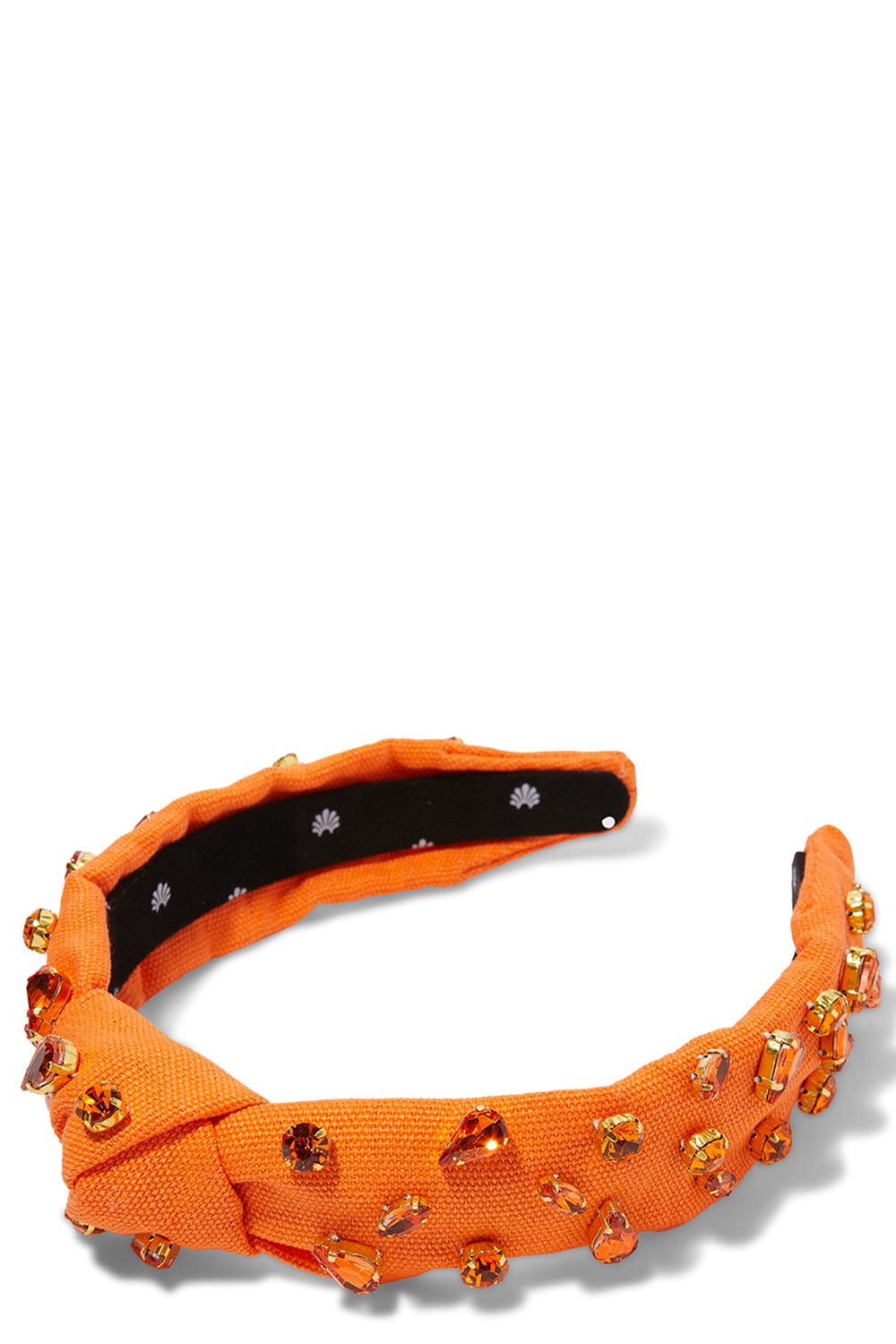 LELE SADOUGHI DESIGNS-Jeweled Knotted Headband - Tangerine-TANGERINE