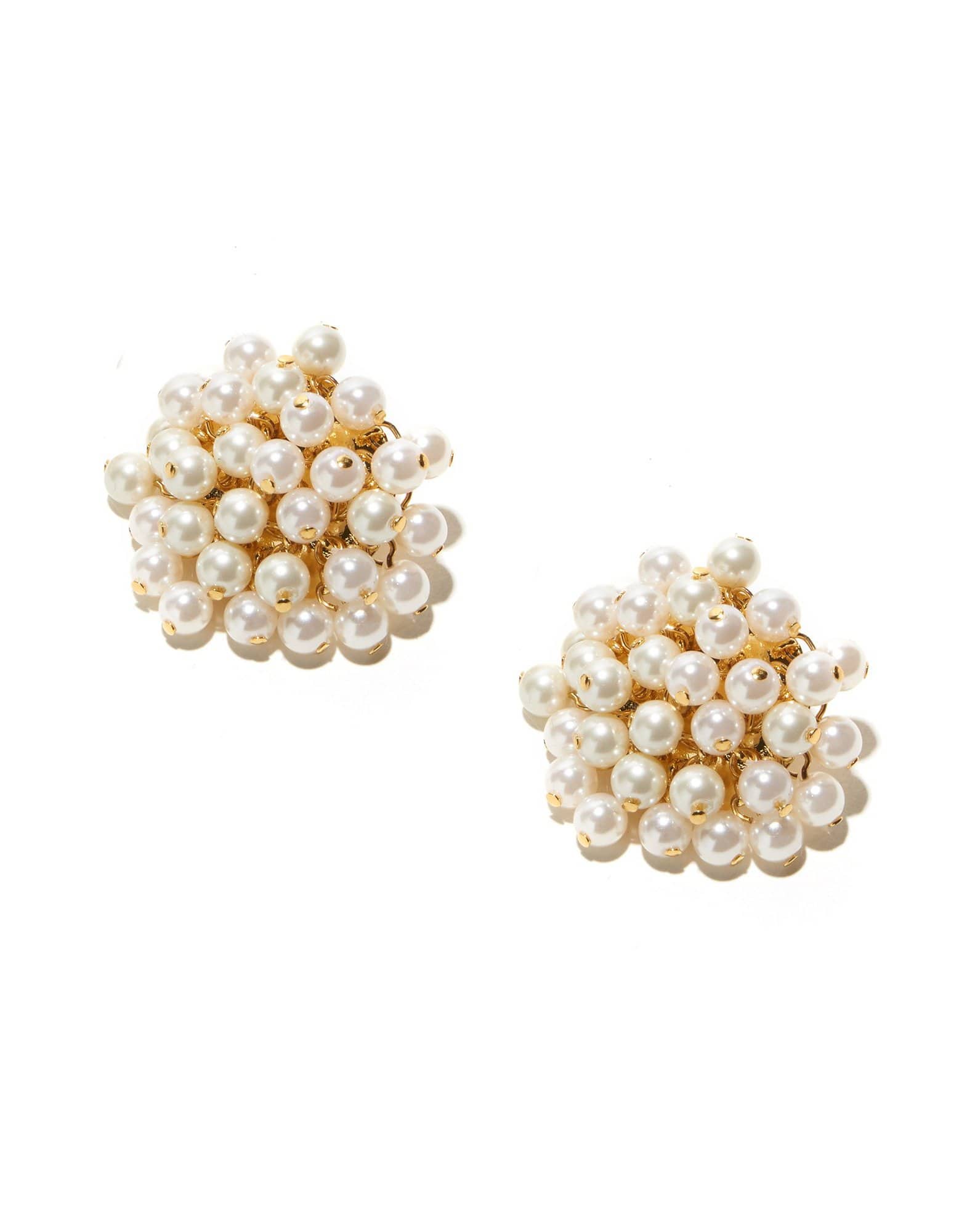 LELE SADOUGHI DESIGNS-Ivory Pearl Petite Cluster Earrings-IVORY
