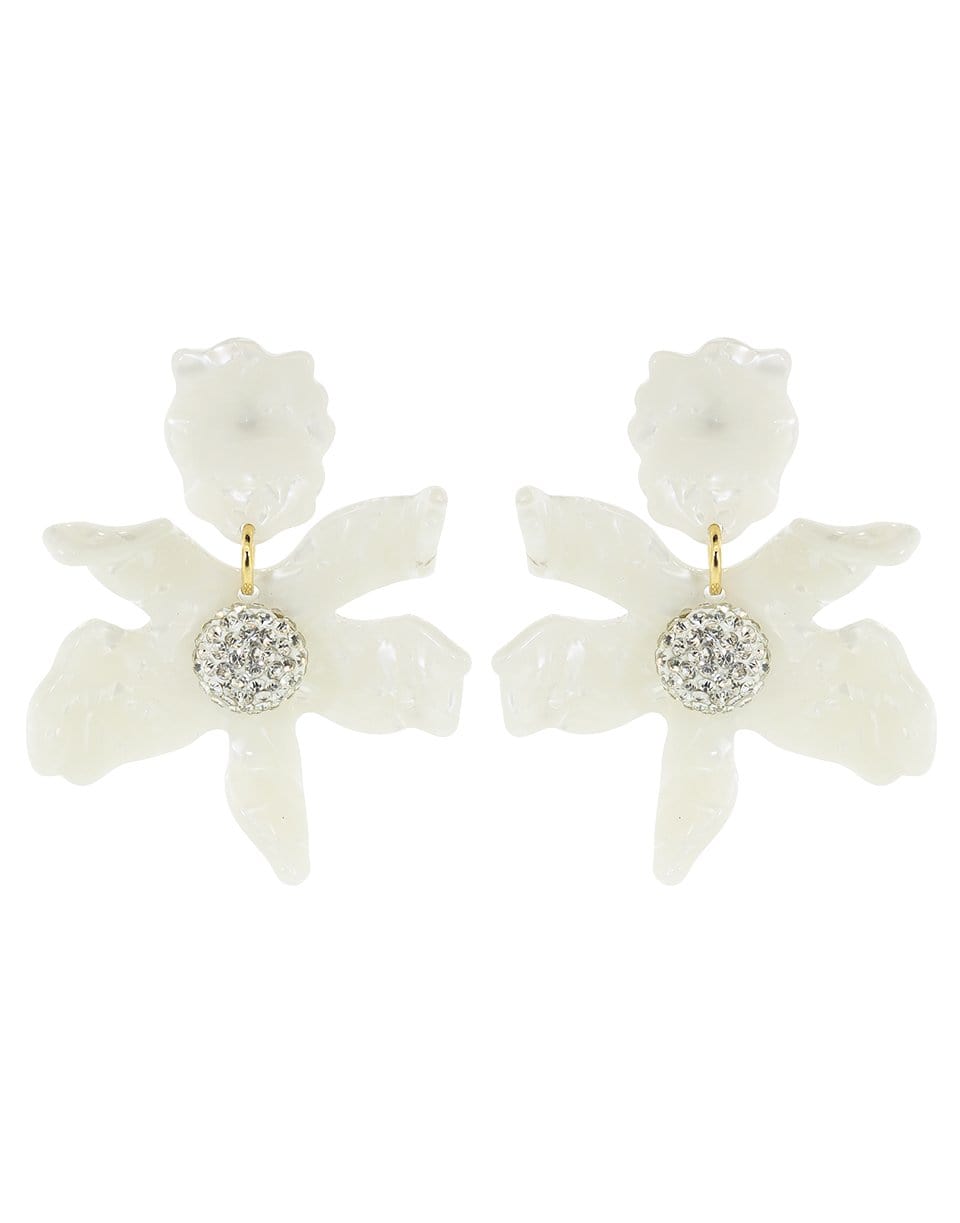 LELE SADOUGHI DESIGNS-Mother of Pearl Small Crystal Lily Earrings-MOP