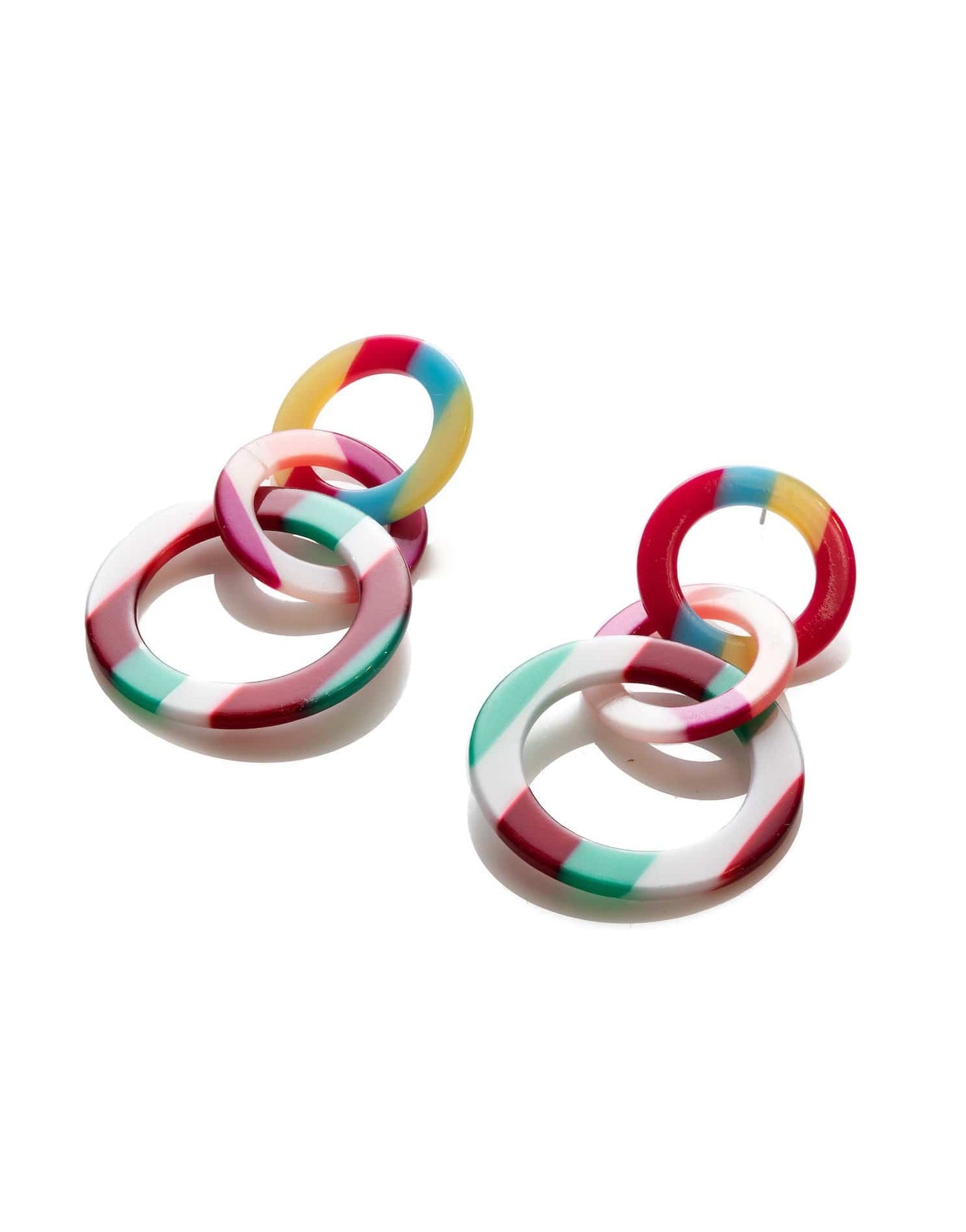 LELE SADOUGHI DESIGNS-Kensington Stripe Multi Hoop Earrings-STRIPE