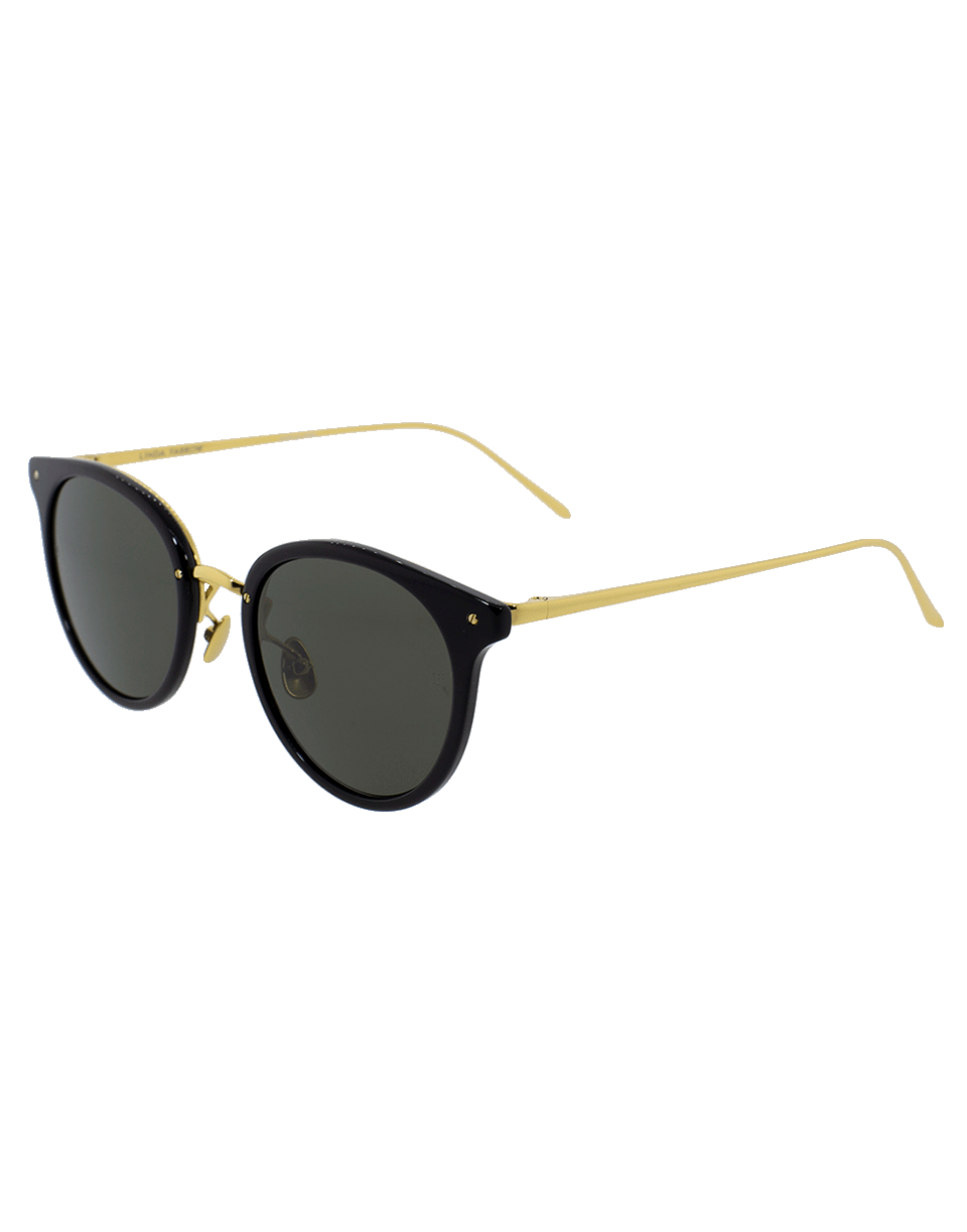 LINDA FARROW-Oval Sunglasses-BLK/GREY