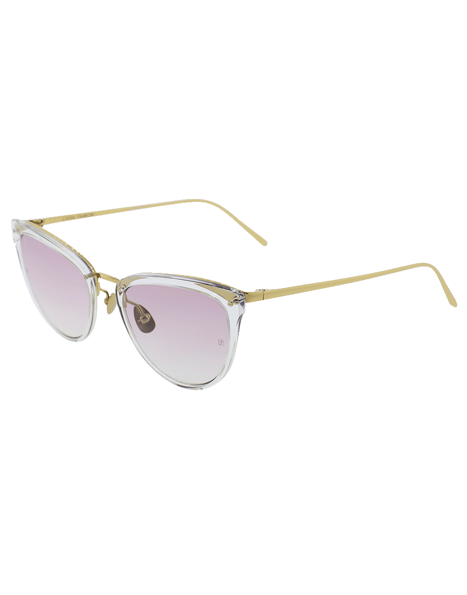 LINDA FARROW-Cat Eye Sunglasses-CLR/PNK