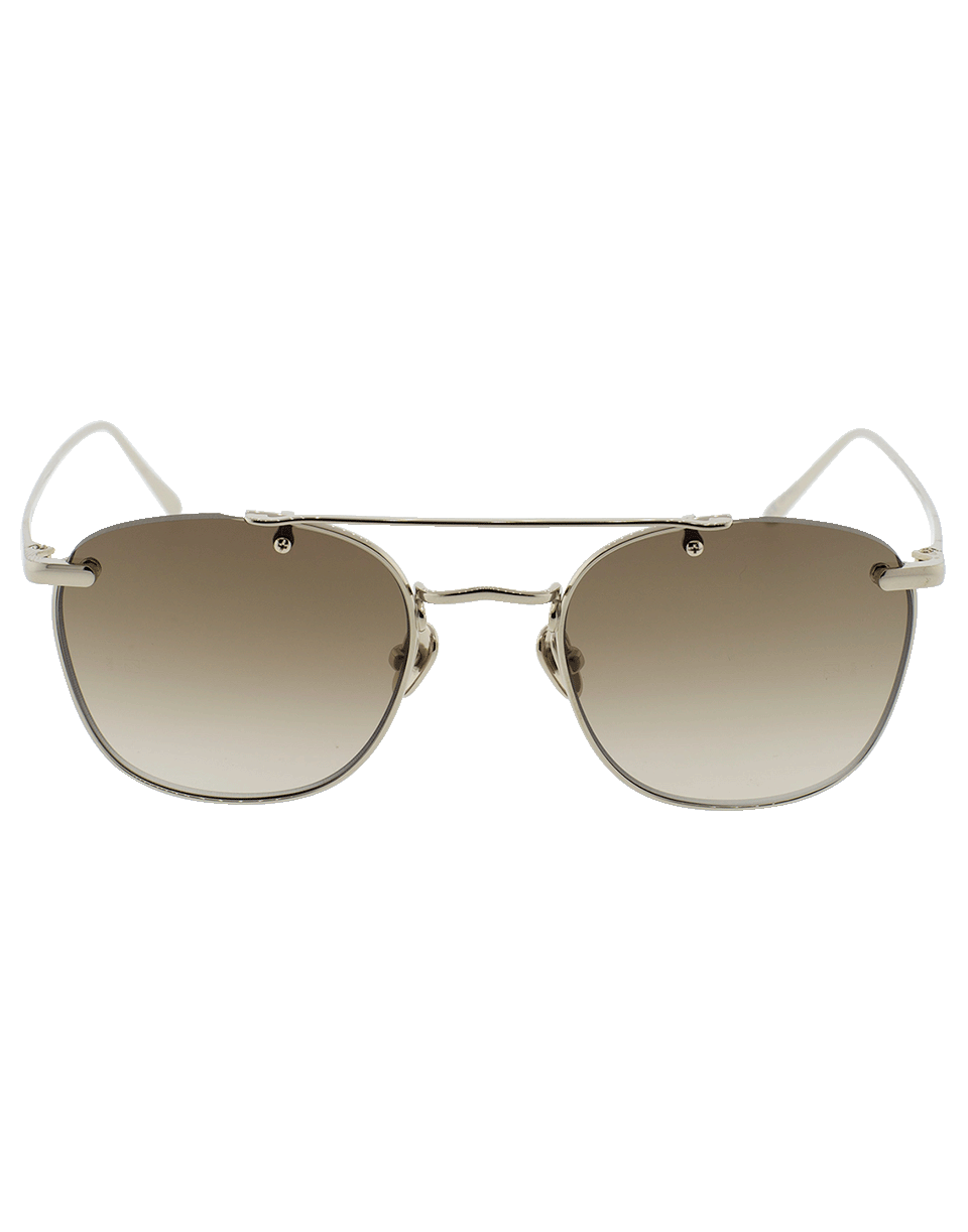 LINDA FARROW-Brow Bar Sunglasses-GLD/MOCH