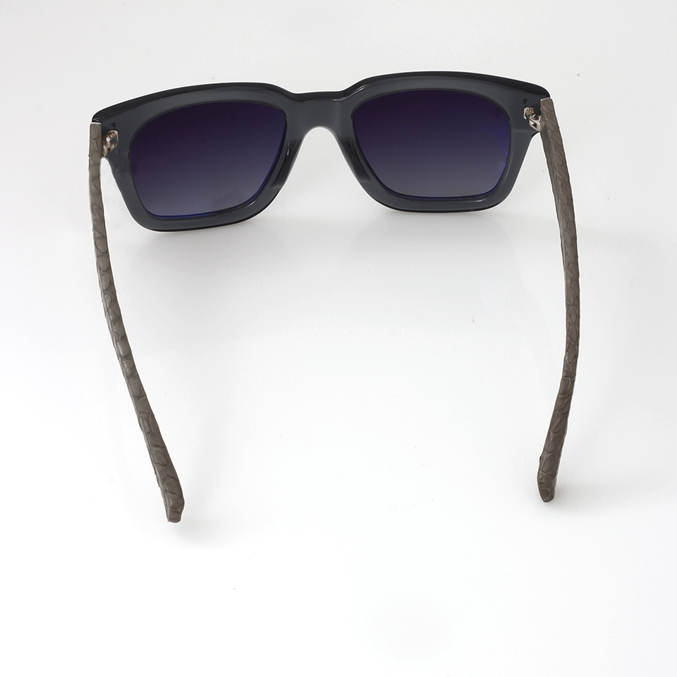 LINDA FARROW-Iconic D Frame Sunglasses-LGHTGREY