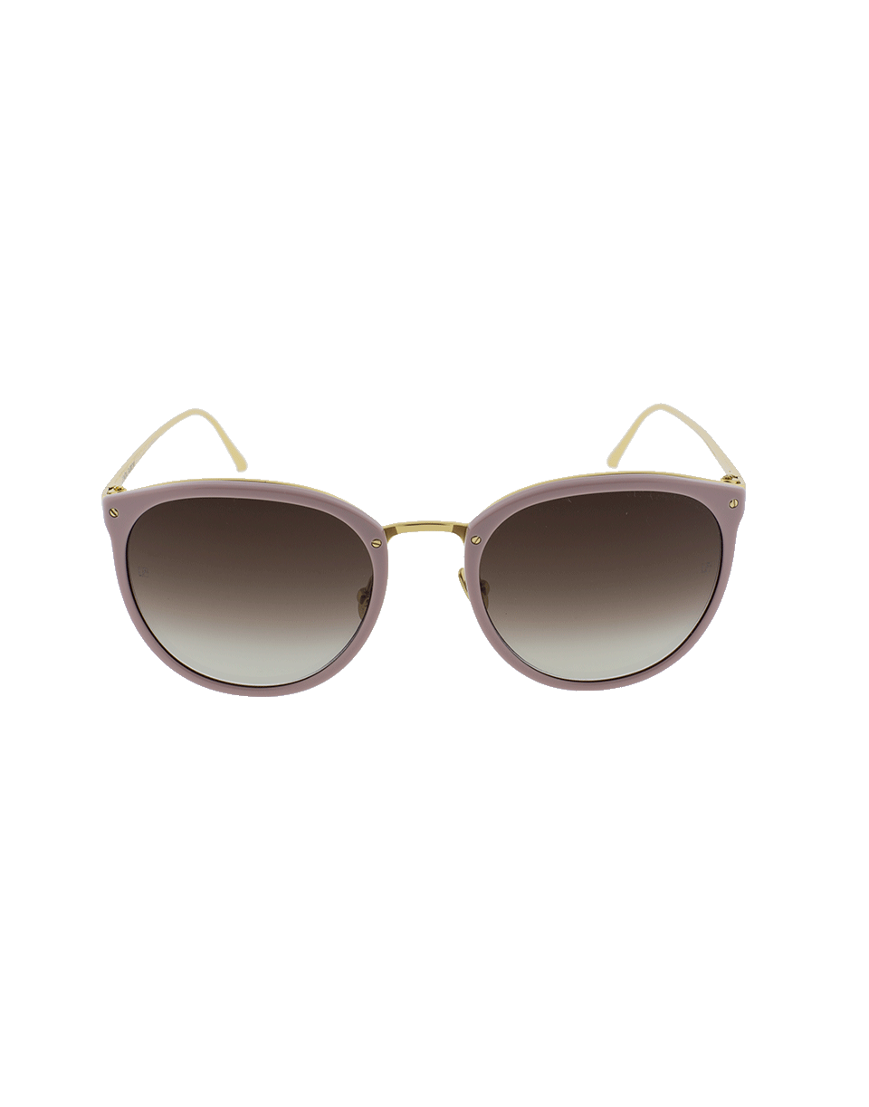 LINDA FARROW-Pink Framed Sunglasses-PINK