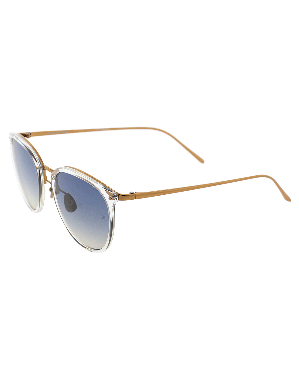 LINDA FARROW-Oval Sunglasses-ROSE GOLD