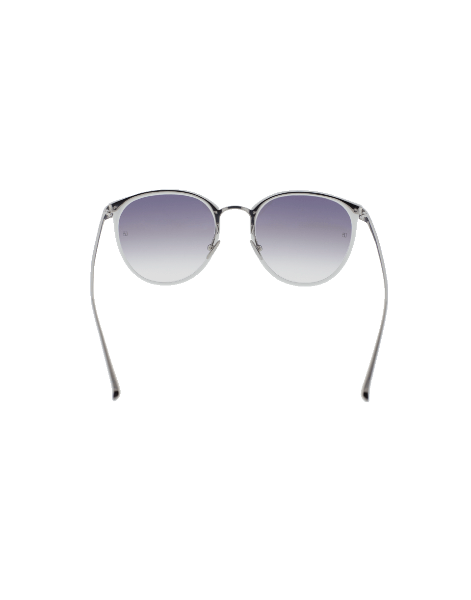 LINDA FARROW-White Framed Sunglasses-WHITE