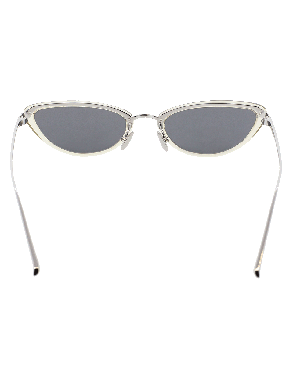 LINDA FARROW-Cat Eye Truffle Sunglasses-WHT GLD