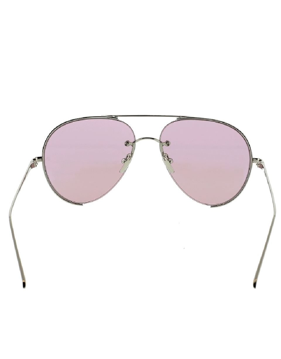 LINDA FARROW-Purple Metal Sunglasses-WHT GOLD