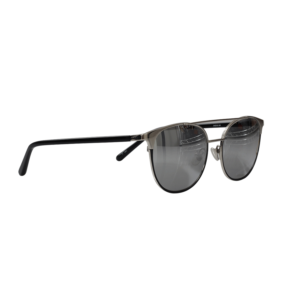 LINDA FARROW-Titanium And Black Acetate Sunglasses-WHT GOLD