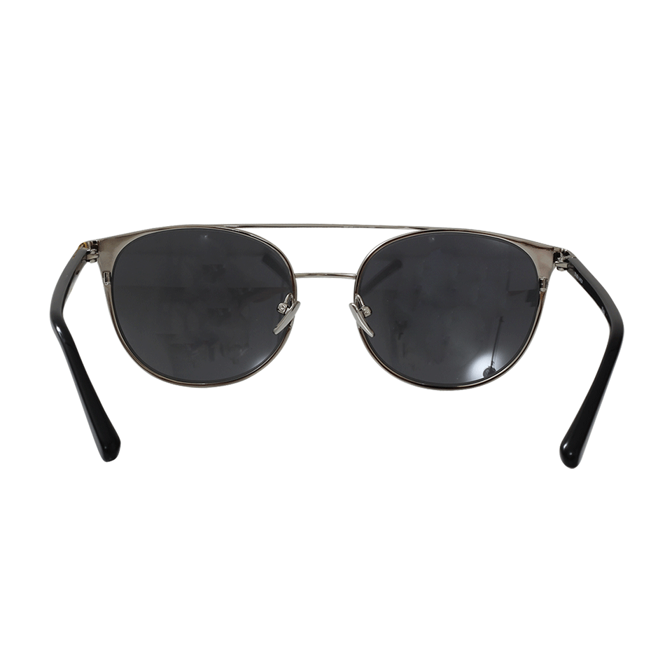 LINDA FARROW-Titanium And Black Acetate Sunglasses-WHT GOLD