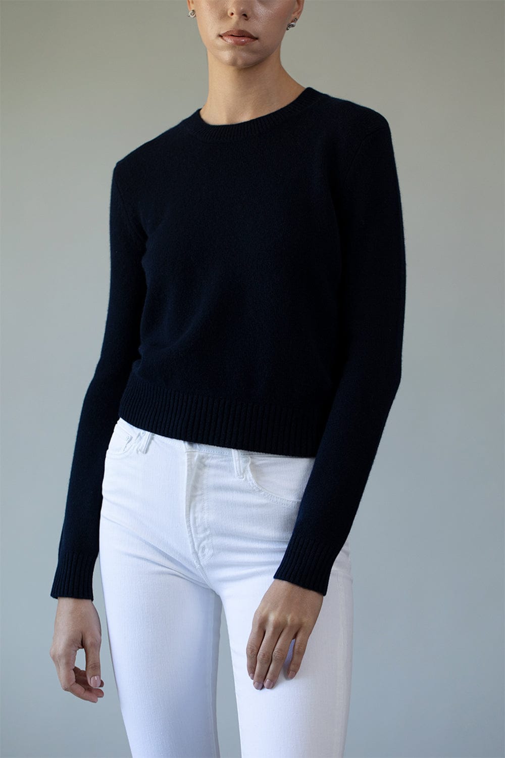 LISA YANG-Mable Sweater - Navy-