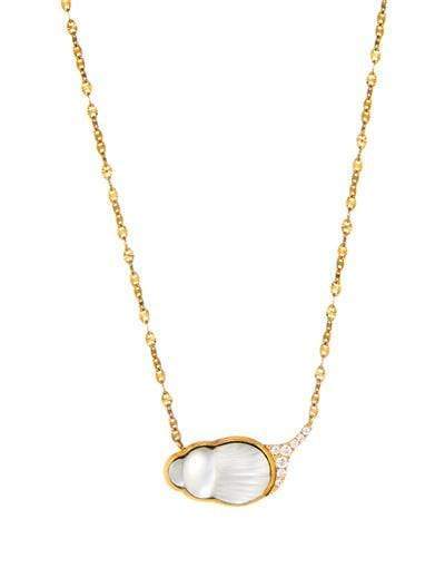 LITO-Chiara Mother of Pearl Scarab Necklace-YELLOW GOLD