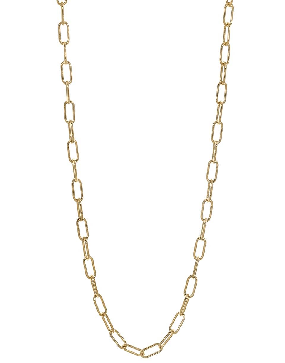 LITO-Oval Handmade Link Chain 78cm-YELLOW GOLD