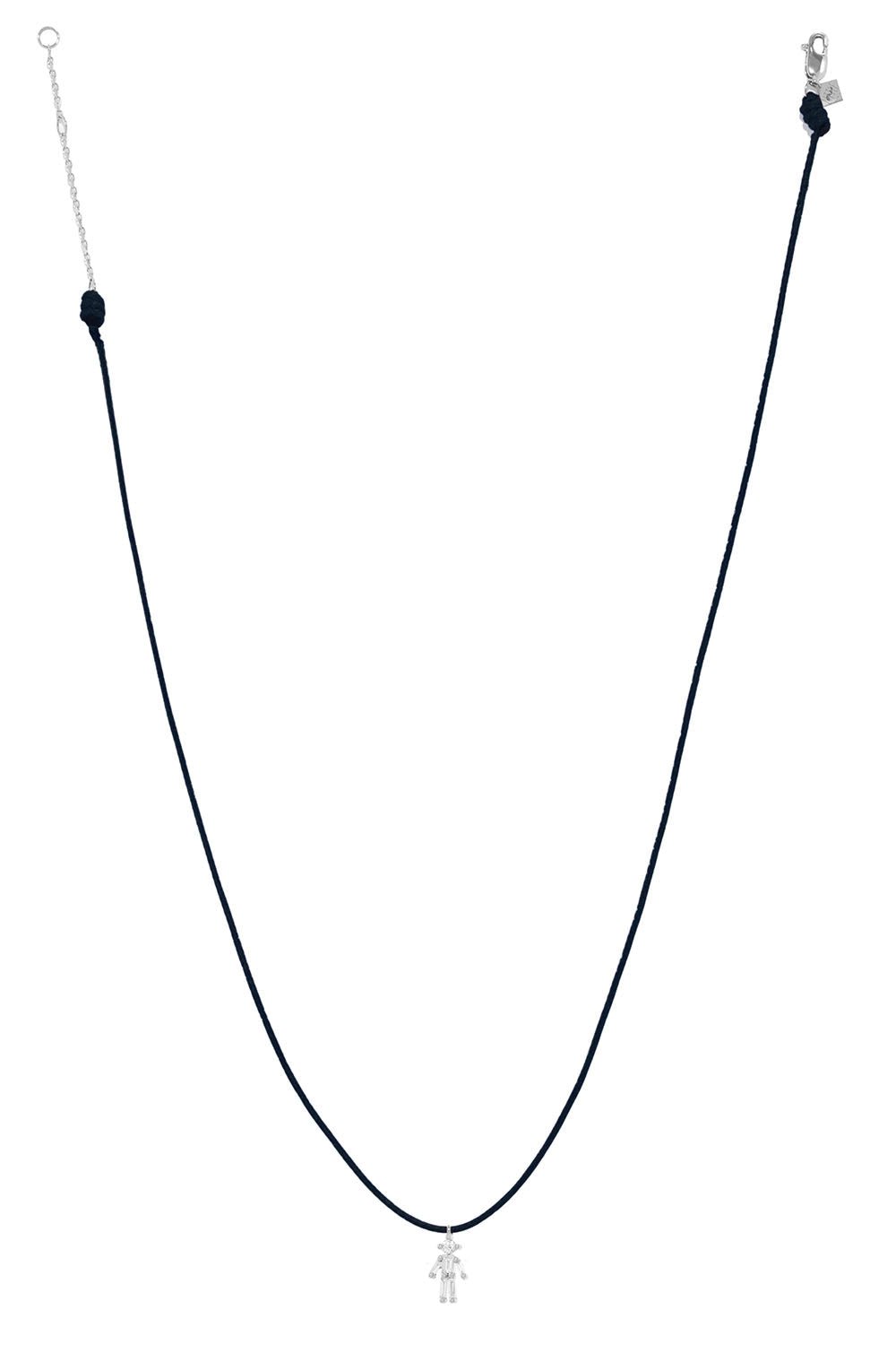 LITTLE ONES-Baguette Boy Thread Necklace-WHITE GOLD