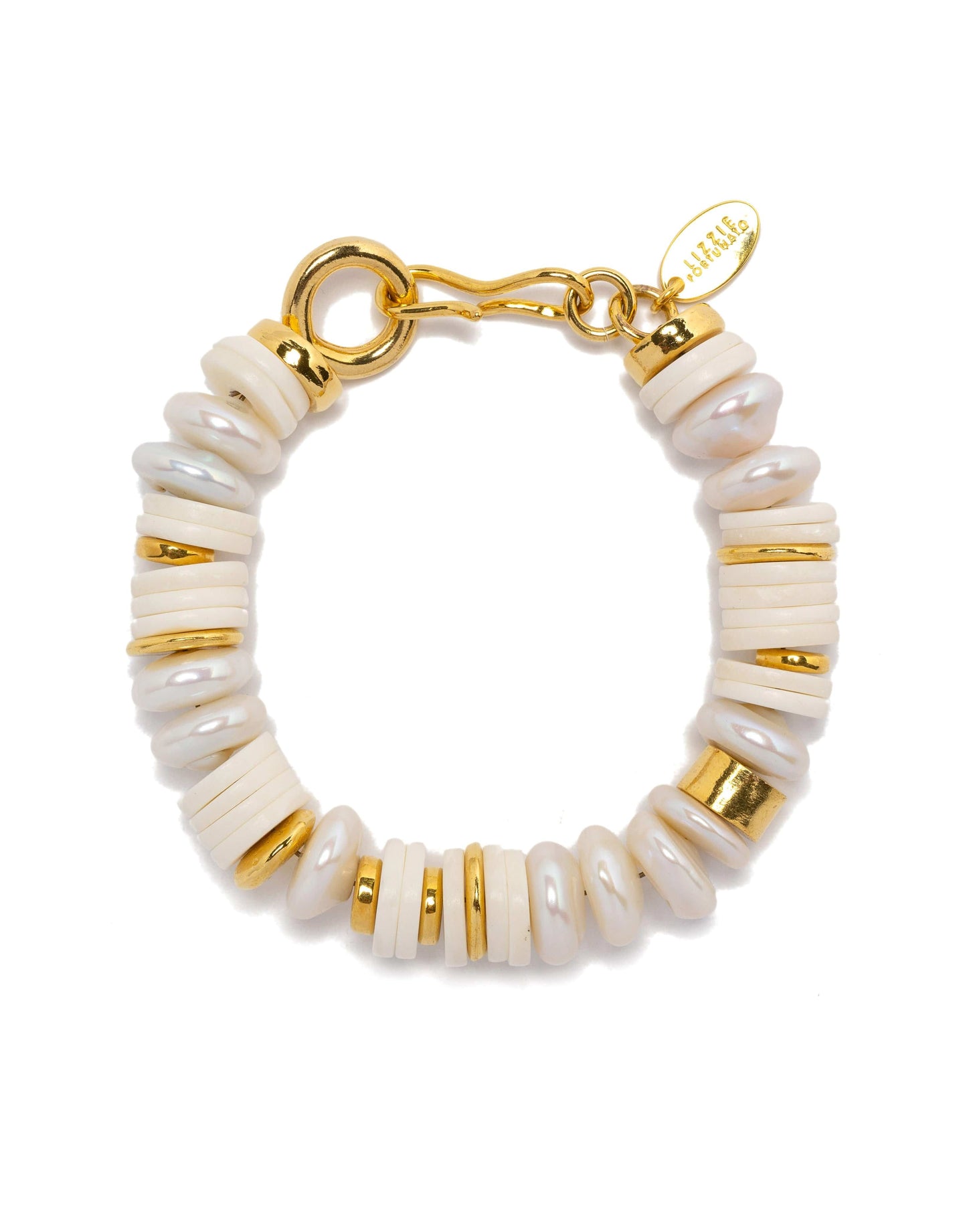 LIZZIE FORTUNATO-Candy Bracelet - Pearl-PEARL