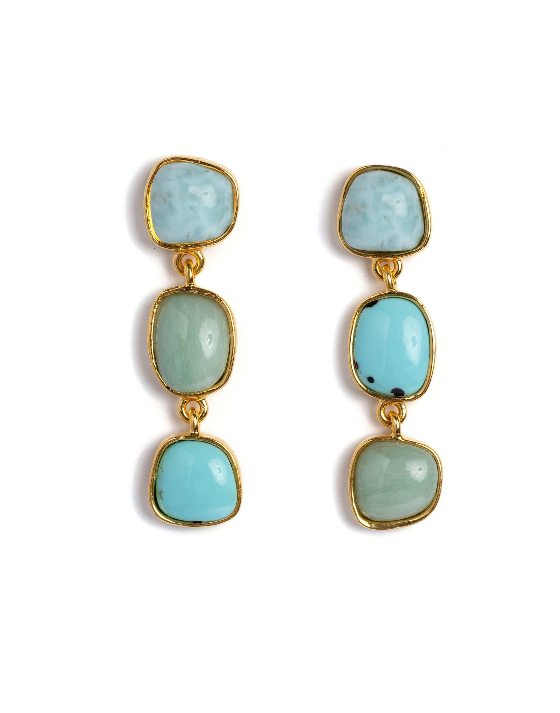 LIZZIE FORTUNATO-Blue Current Earrings-BLUE