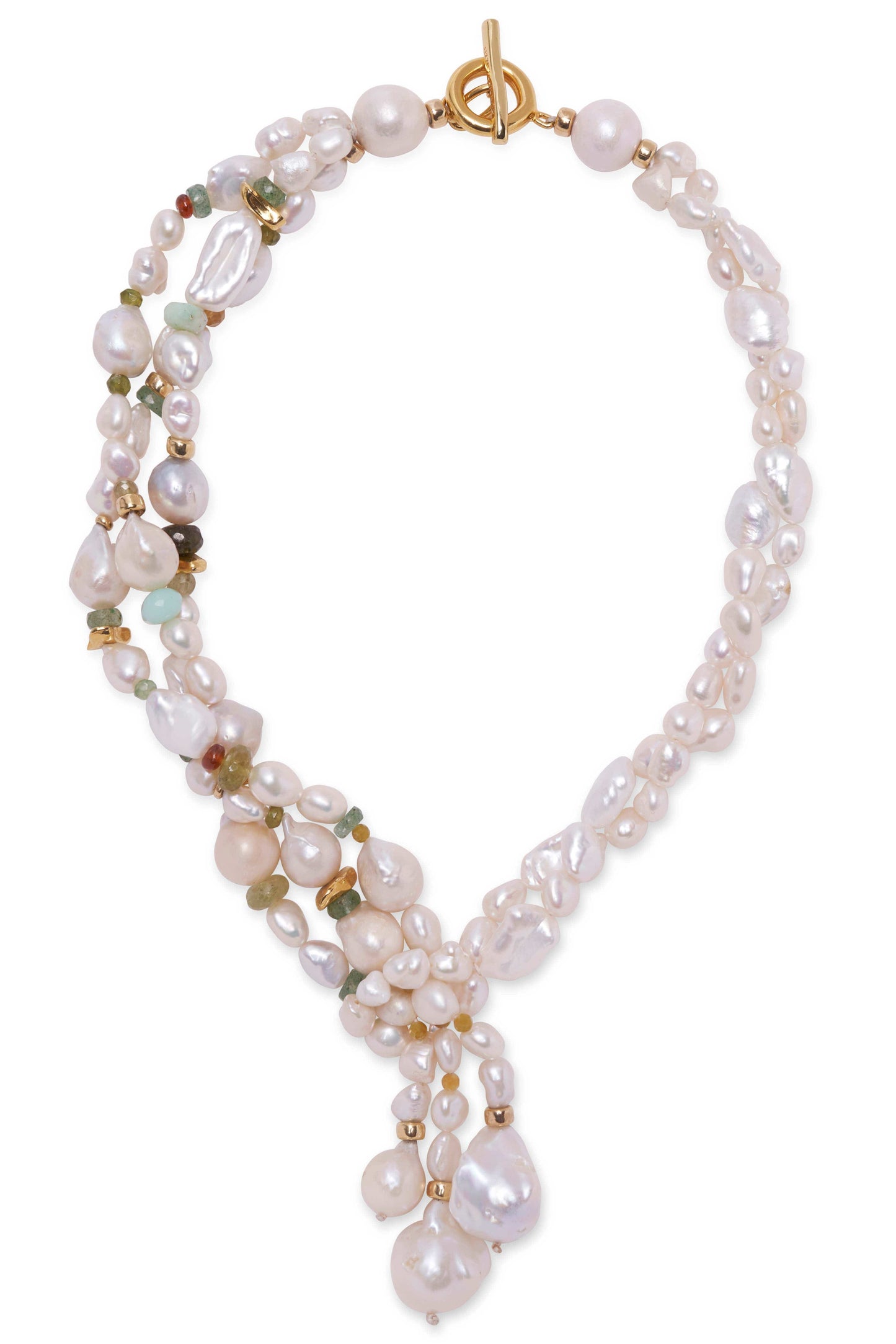 LIZZIE FORTUNATO-Falling Water Necklace-PEARL