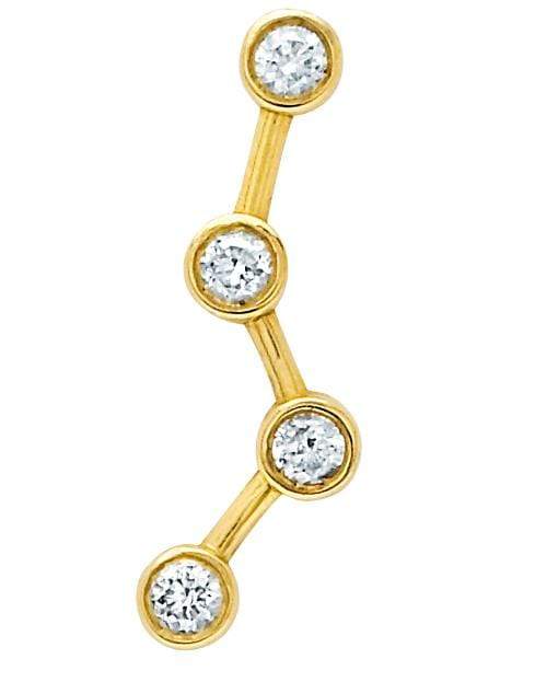 LOGAN HOLLOWELL-Ursa Major 4 Diamond Split Stud-YELLOW GOLD