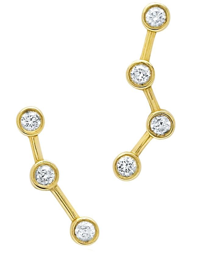 LOGAN HOLLOWELL-Ursa Major 4 Diamond Split Stud-YELLOW GOLD