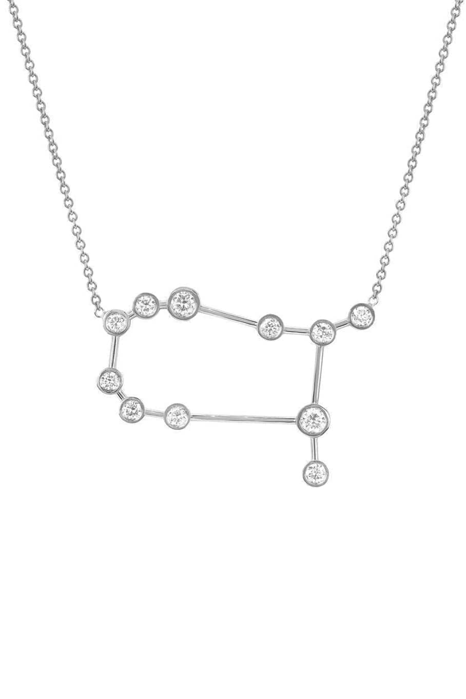 LOGAN HOLLOWELL-Gemini Diamond Constellation Necklace-WHITE GOLD