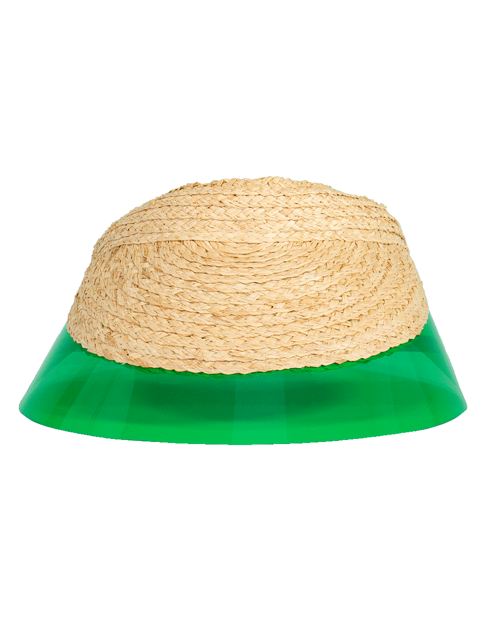 LOLA HATS-Raffia Visor Hat-GREEN