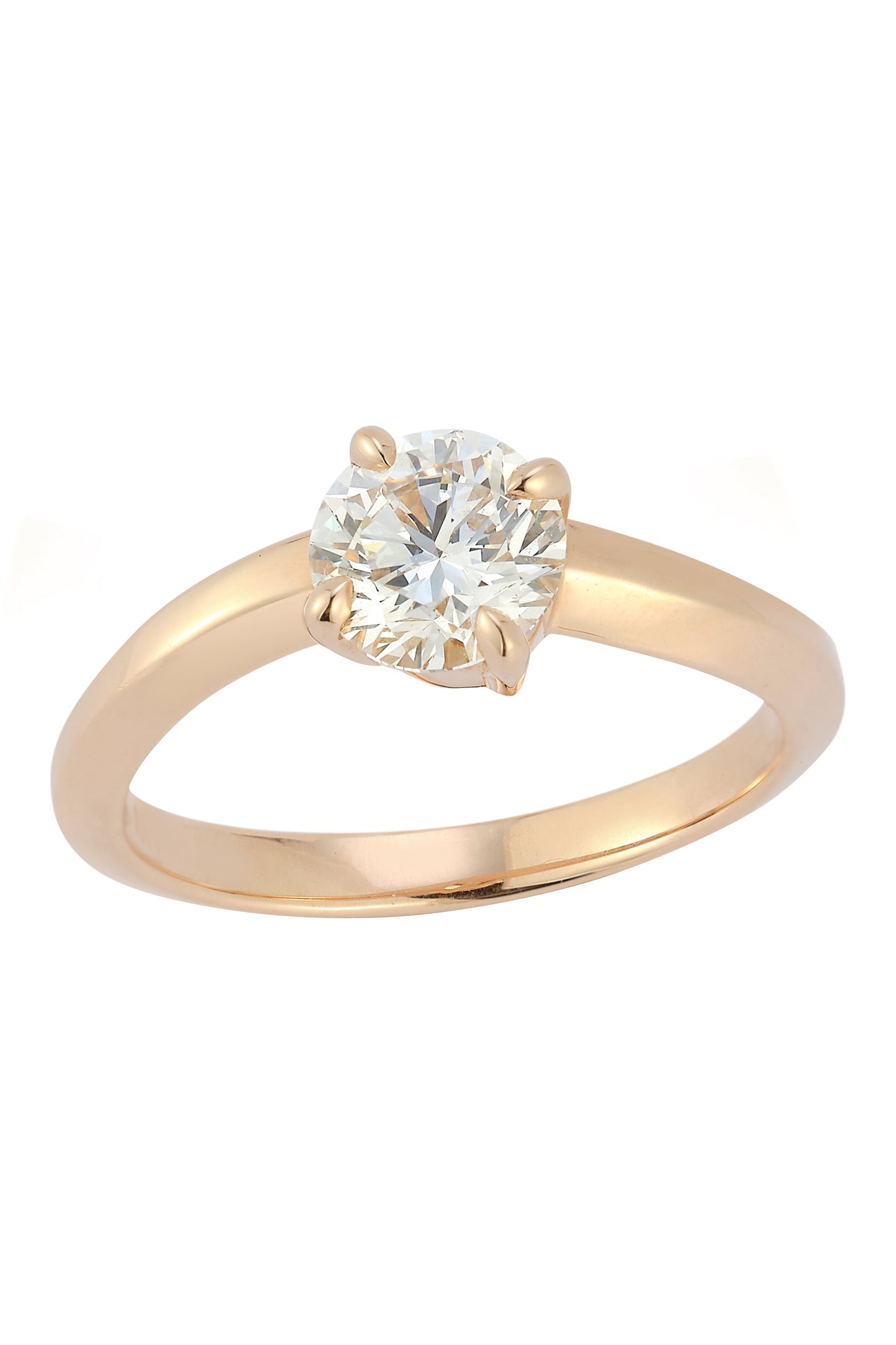 LORRAINE WEST-Wave 3 Round Diamond Ring-YELLOW GOLD