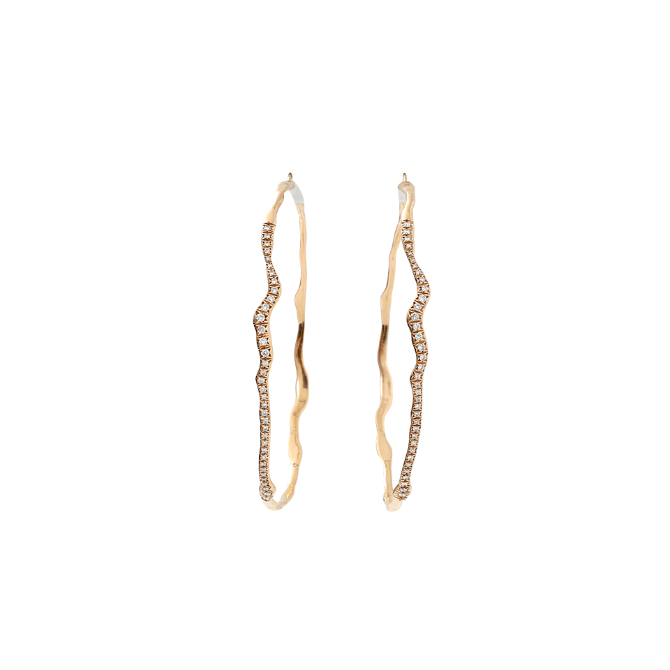 LUCIFER VIR HONESTUS-Gigi Antica Diamond Hoop Earrings-ROSE GOLD