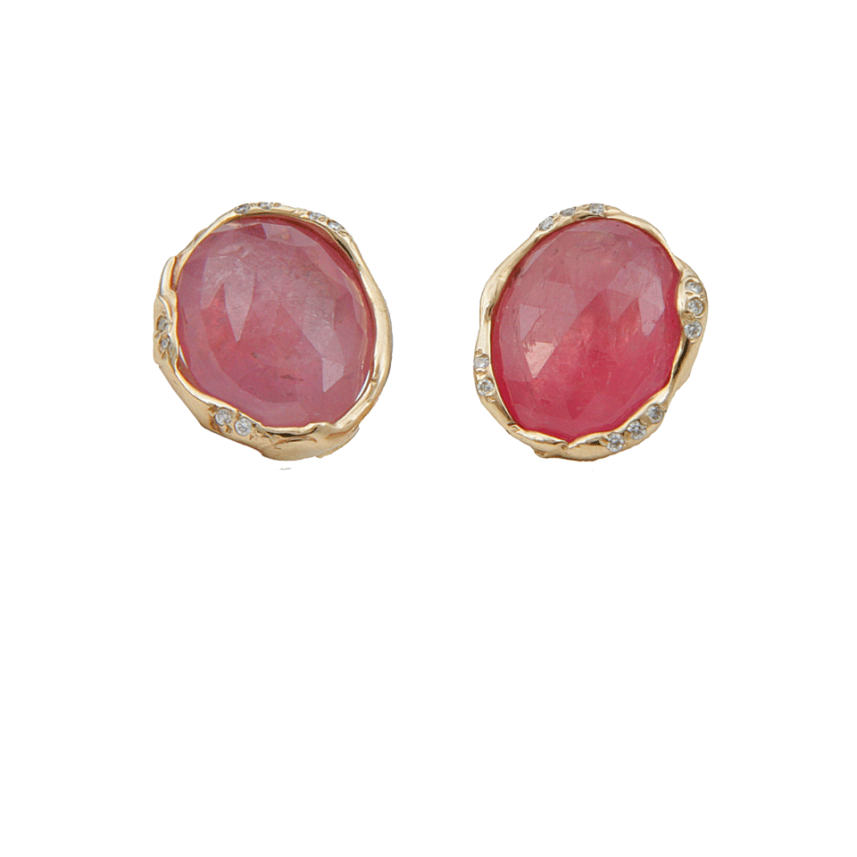 Rose Sapphire and Diamond Earrings JEWELRYFINE JEWELEARRING LUCIFER VIR HONESTUS   