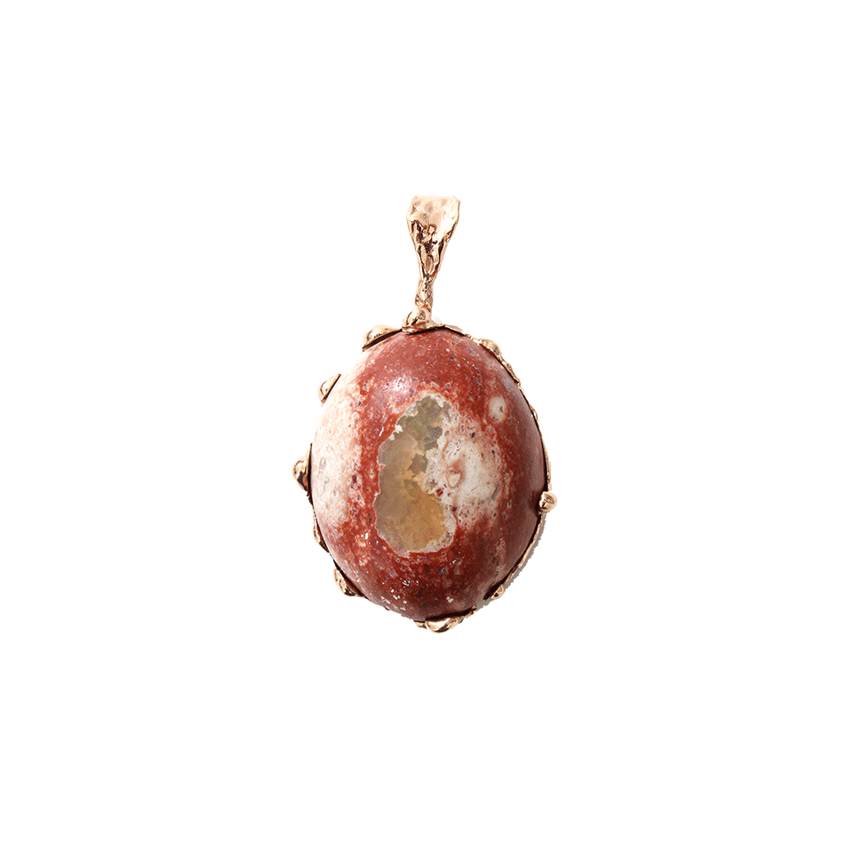 LUCIFER VIR HONESTUS-Fire Opal Pendant-ROSE GOLD