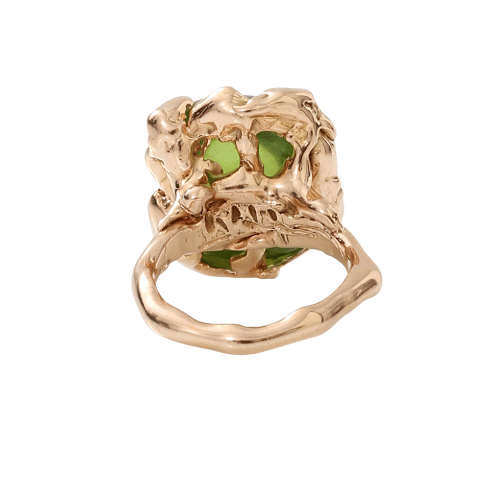 LUCIFER VIR HONESTUS-Peridot Chicco Ring-ROSE GOLD