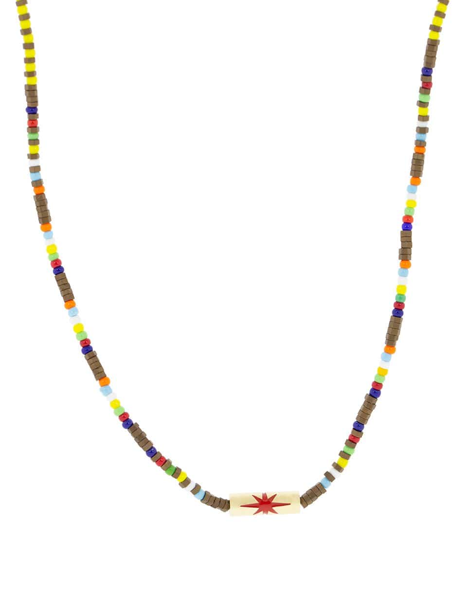 LUIS MORAIS-Hematite Yellow Mix Bead Necklace-YELLOW GOLD